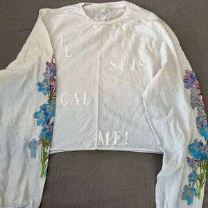 RARE Taylor Swift Lover Era Je Suis Calme! Cropped Shirt- Official Merch